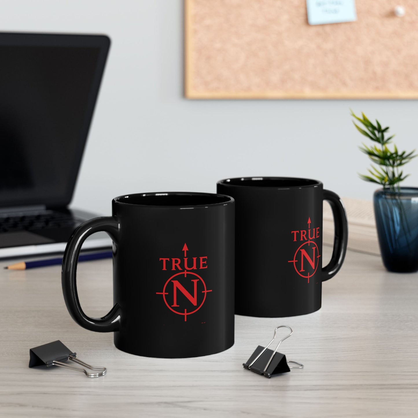 True North Black Mug