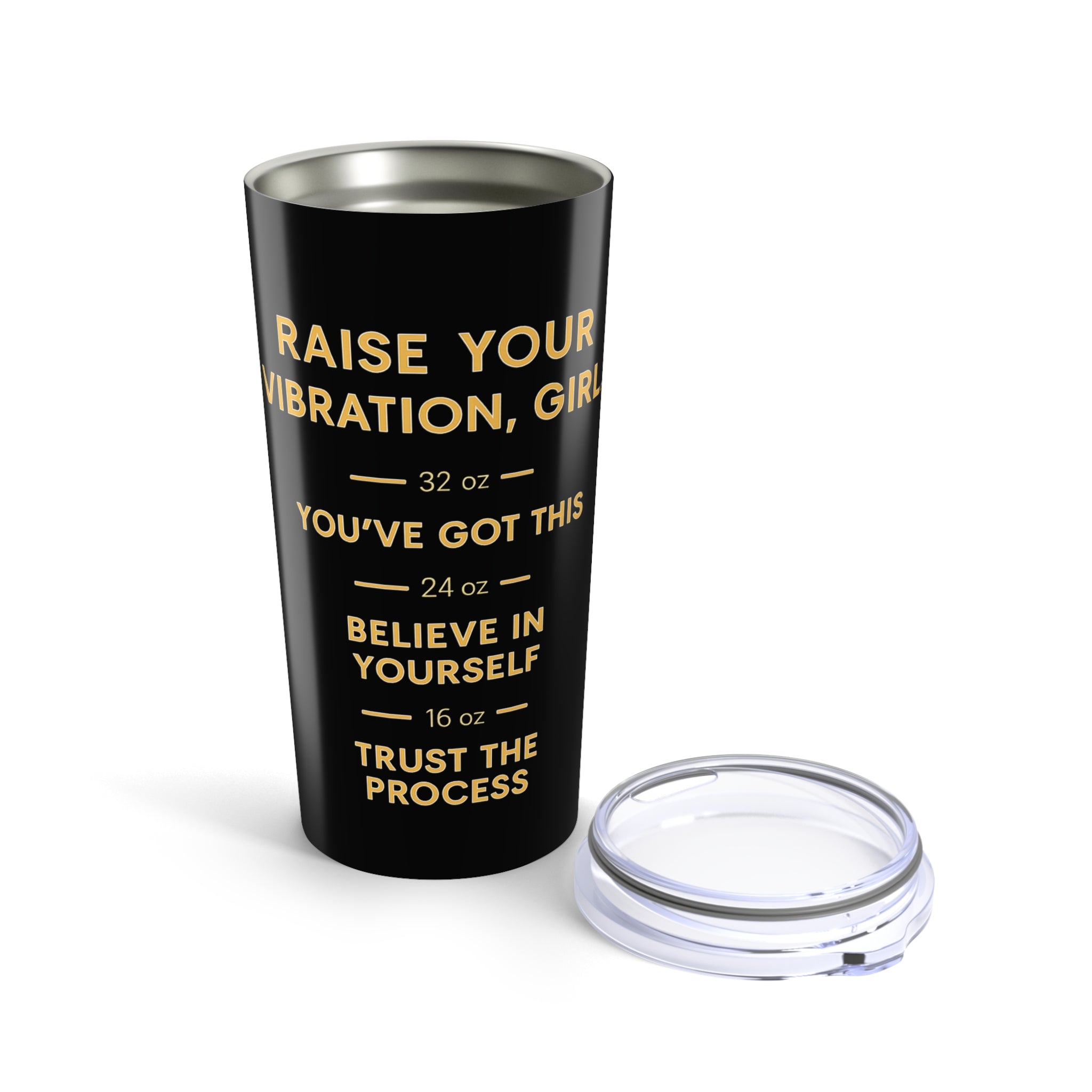 Raise Your Vibration Girl Tumbler 20oz
